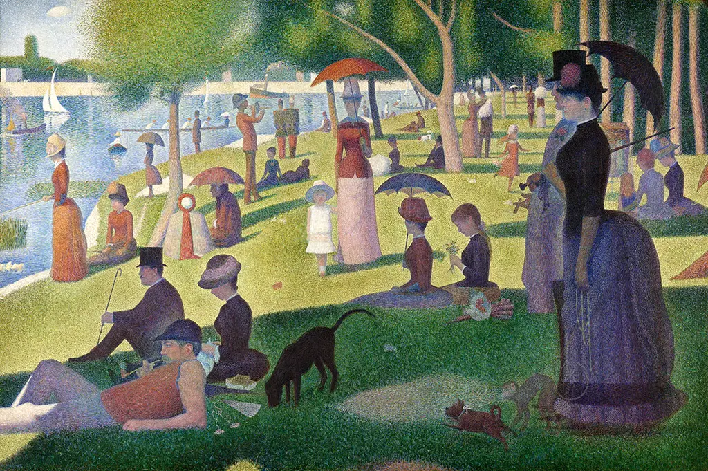 A Sunday Afternoon on the Island of La Grande Jatte in Detail Georges Seurat